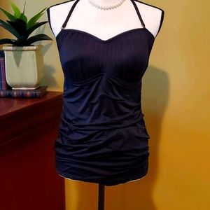 Merona 1 piece swim suite. BLACK